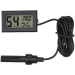 Rhg thermom�tre hygrom�tre digital, mini sonde pour incubateur, aquarium, bureau, noir, 4, 8 x 2, 8 x ...