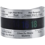 Rhg thermom�tre � vin lcd en acier inoxydable pour bouteille de bi�re et de vin rouge, bracelet avec ...