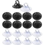 Rhg ventouse 45mm, 60 pi�ces ventouse noire et transparente, ventouse de voiture sans crochet forte adh�rence ...