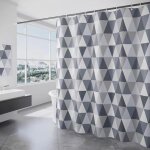 Rideau douche 180 x 200 cm, shower curtain, rideaux de douche triangle, rideau de douche anti moisissure ...