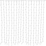 Rideau de fa�ade lumineux ext�rieur solaire 425 led blanc froid l. 250cm - feeric lights & christmas