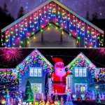 Rideau lumineu, 10m 300leds guirlande lumineuse exterieure noel, 8 modes ip44 �tanche guirlande lumineuse ...