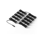Rideau lumineux connect 1x2m ip65 - fil noir - tanche, intelligent et idal pour l'extrieur twinkly ...