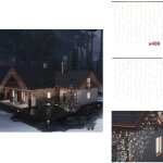 Rideau lumineux � gla�ons led 10m 400led blanc chaud 8fonctions - guirlande lumineuse noel - rideau lumineux ...
