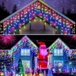 Rideau lumineux, guirlande lumineuse d'ext�rieur de no�l de 10 m, 300 led, 8 modes, �tanche ip44, led ...