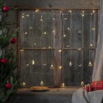 Rideau lumineux led star trading « decy », 40 led, 8 pendentifs décoratifs de noël, batterie + minuterie, ... Rideau lumineux led star trading « decy », 40 led, 8 pendentifs décoratifs de noël, batterie + minuterie, ...