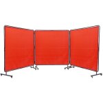 Vevor rideau de soudage avec cadre 3 panneaux ecran rideau de protection pour soudure 1, 8x1, 8 m en ...