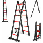 Boudech - rig 380 - echelle télescopique double à 12 échelons. Échelle polyvalente en aluminium de 3, ... Boudech - rig 380 - echelle télescopique double à 12 échelons. Échelle polyvalente en aluminium de 3, ...
