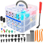 Rivet clips plastique 925 pcs, clips voiture noir universel rivet plastique fixation, clips de fixation ...