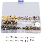 Rivets en cuir 360 pi�ces double rivet goujons tubulaires en m�tal rivets couture sac, rivets cuir avec ...