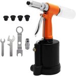 Riveteuse � air comprim� kit de riveteuse pneumatique pistolet � rivets avec 5 embouts buccaux 2, 4 mm, ...