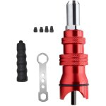 Riveteuse �lectrique, kit d'adaptation de rivets pour perceuses et visseuses professionnelles sans fil, ...