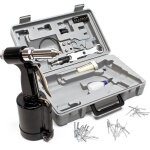 Wiltec - riveteuse pneumatique ? 285 x 100 x 165 mm ? pour rivets aveugles 2, 4 - 4, 8 mm ? avec embouts ...