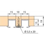 Rivquick - rail roul. doubl. alu a v. 2. 5m - hawa