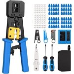 Rj45 crimper pince  sertissage pour rj11 / rj12 / cat5 / cat6 / cat5e rseau et cbles tlphoniques, ...
