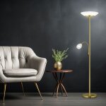Lampadaire lampadaire lampe de salon lampe de chambre plafonnier projecteur métal laiton couleurs avec ... Lampadaire lampadaire lampe de salon lampe de chambre plafonnier projecteur métal laiton couleurs avec ...