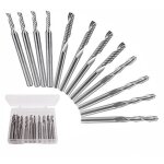 Rnemitery - lot de 12 fraises � bout en carbure, 4 fraises � double cannelure 1 / 8' + 8 fraises � simple ...