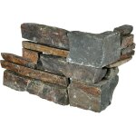 Ro'ma nature - angle pour parement pierre naturelle schiste oxyd - 22, 5x20x2, 5 - 3, 5 cm + 15x20x2, ...