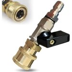 Robinet d'arr�t � air comprim�, 1 / 4 embout compresseur air, d'arr�t d'air comprim� robinet, raccord ...