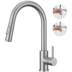 Robinet de cuisine avec douchette extractible mitigeur cuisine bec rotatif mitigeur d'�vier en acier ...