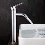 Robinet lavabo?salle bain avec haut mitigeur lavabo pour lavabo ou vasque de salle bain, chaude et froide ...
