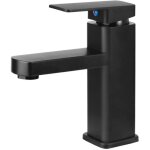 Robinet de salle de bain noir, mitigeur de lavabo en alliage, eau chaude et froide, robinet d'�vier, ...