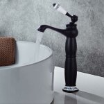 Robinet de salle de bain r�tro - noir - design - robinet de salle de bain - mitigeur pour lavabo