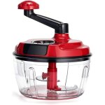 Robot culinaire manuel multifonctionnel, hachoir � manivelle de 8 tasses, mixeur - hachoir avec r�cipient ...