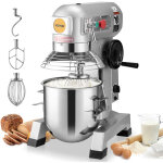 Robot patissier commercial 18, 7 l, batteur sur socle avec 3 vitesses reglables, mixeur a pate 1100 w ...