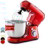 Klarstein - robot patissier multifonctions, batteur sur socle, bol 5l, robot cuisine 1300w, crochet  ...
