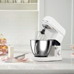 Robot ptissier professionnel 1000w, batteur sur socle, robot de cuisine multifonction avec bol en acier ...