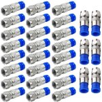 Roleader - 30 pi�ces adaptateur coaxial de connecteur de compression de type f rg6