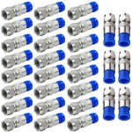 Roleader - 30 pices adaptateur coaxial de connecteur de compression de type f rg6