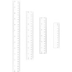 Roleader - 4 pièces règle en plastique, 10 / 15 / 20 / 30cm règle règle plate transparente outil de mesure ... Roleader - 4 pièces règle en plastique, 10 / 15 / 20 / 30cm règle règle plate transparente outil de mesure ...