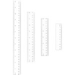 Roleader - 4 pices rgle en plastique, 10 / 15 / 20 / 30cm rgle rgle plate transparente outil de mesure ...