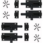 4 pices verrou targette de porte, loquet de porte  boulon loquet coulissant en alliage d'aluminium ...
