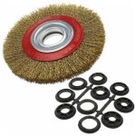 Roleader - brosse circulaire en acier diam�tre 125mm 1pc , brosse m�tallique ronde plate avec 10 anneaux ...