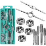 Coffret tarauds et filires mtrique 12 pices m3 - m12 en acier kit tarauds  goujure filires de filetage ...