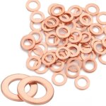 Rondelles metal joint cuivre vidange m10 50pcs rondelles pour gonds de porte, plates joint bouchon vidange ...