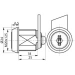 Barillet 1700 - 57 vari rversible d / g 1 / 2 tour - fixation par crou et fixation came (non fournie) ...
