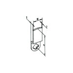 Came coud�e pour serrure batteuse 900 / 2800 / 8800 - 01 - ronis argent 22 mm x 2 mm