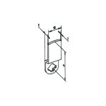 Came coud�e pour serrure batteuse 900 / 2800 / 8800 - 01 - ronis argent 30 mm x 11. 5 mm