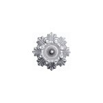 Rosace avec d�tail floral en fonte zingu�e - diam�tre 130mm - � visser avec taraudage m5 (4, 2mm) deco ...