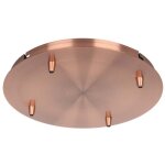 Rosace de lustre en acier d:300h:25mm avec 4 trous couleur cuivre