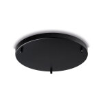 Rosace multic�bles en fer noir 40cm pour 3 ampoules ? artisanale ? h. 3cm ? bl290pl3dm40nr ? bonetti ...