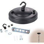 Rosace de plafond m�tal noir auvent de plafond rosace plafond luminaire plafond avec accessoire pour ...