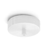Rosace ronde en m�tal alice ip20 blanche pour suspension - socle de plafond moderne, connexion centrale, ...