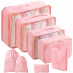 (rose) lot de 8 housses � v�tements, valises am�lior�es, organisateur de sac de nettoyage � sec pour ...