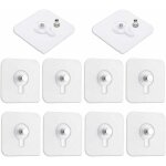 Rosemary - lot de 10 accroche tableau sans percer, transparent languette crochets adh�sives pour cadres ...