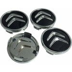 X4 enjoliveurs en aluminium de 60 mm pour citroen c2 c4 c5 c6 c - quatre logo noir / chromé X4 enjoliveurs en aluminium de 60 mm pour citroen c2 c4 c5 c6 c - quatre logo noir / chromé